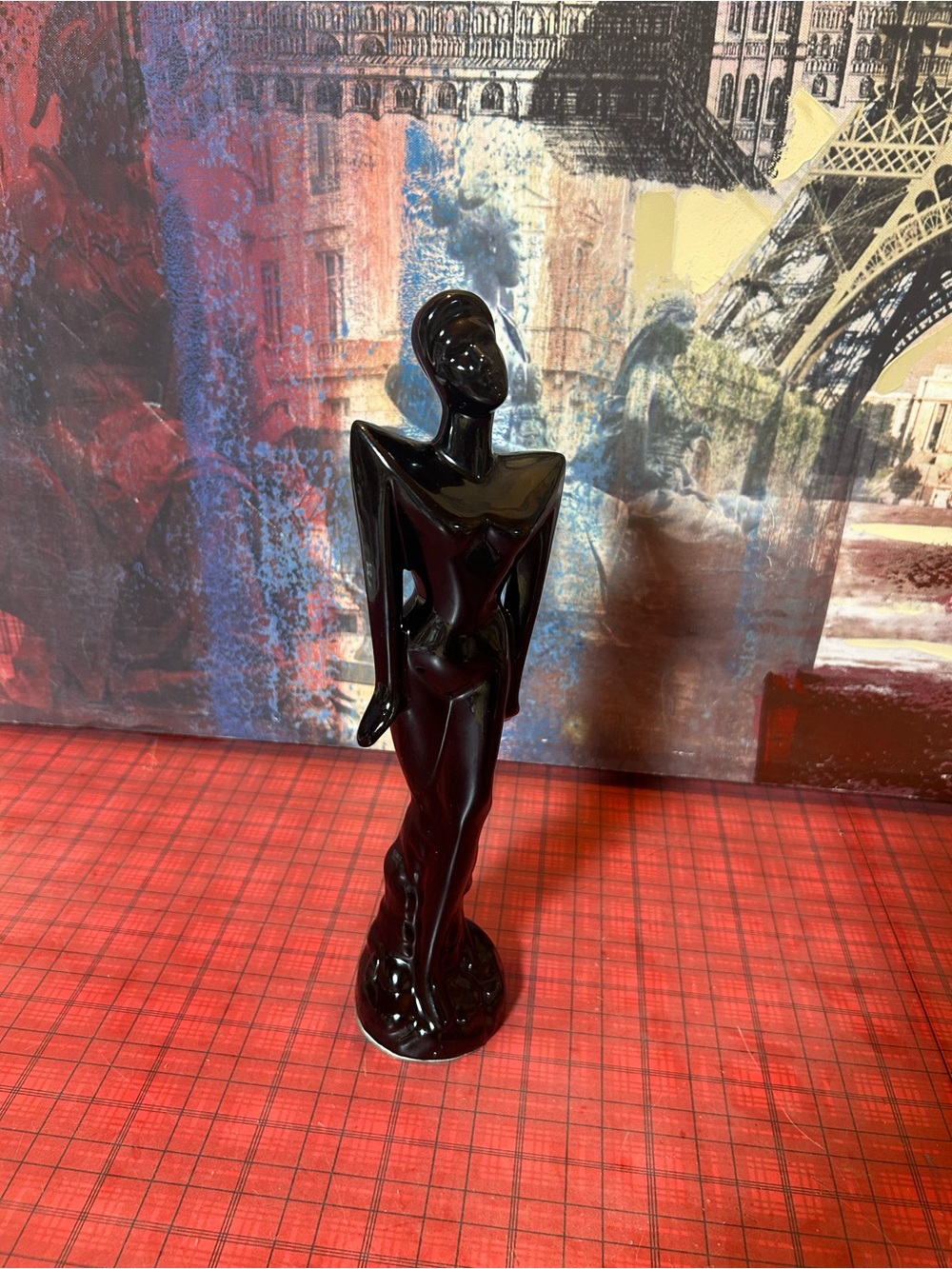 Vintage retro art nouveau style Woman statue